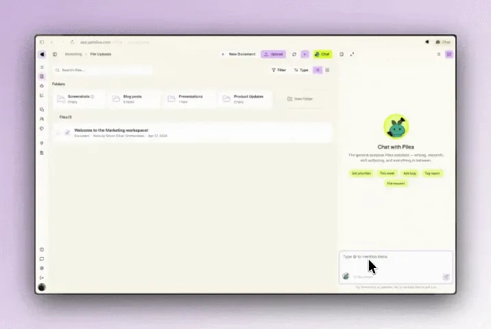 If you don’t have a Tone of Voice document, Pilea can quickly help you make one based on how you communicate on your website or blog.