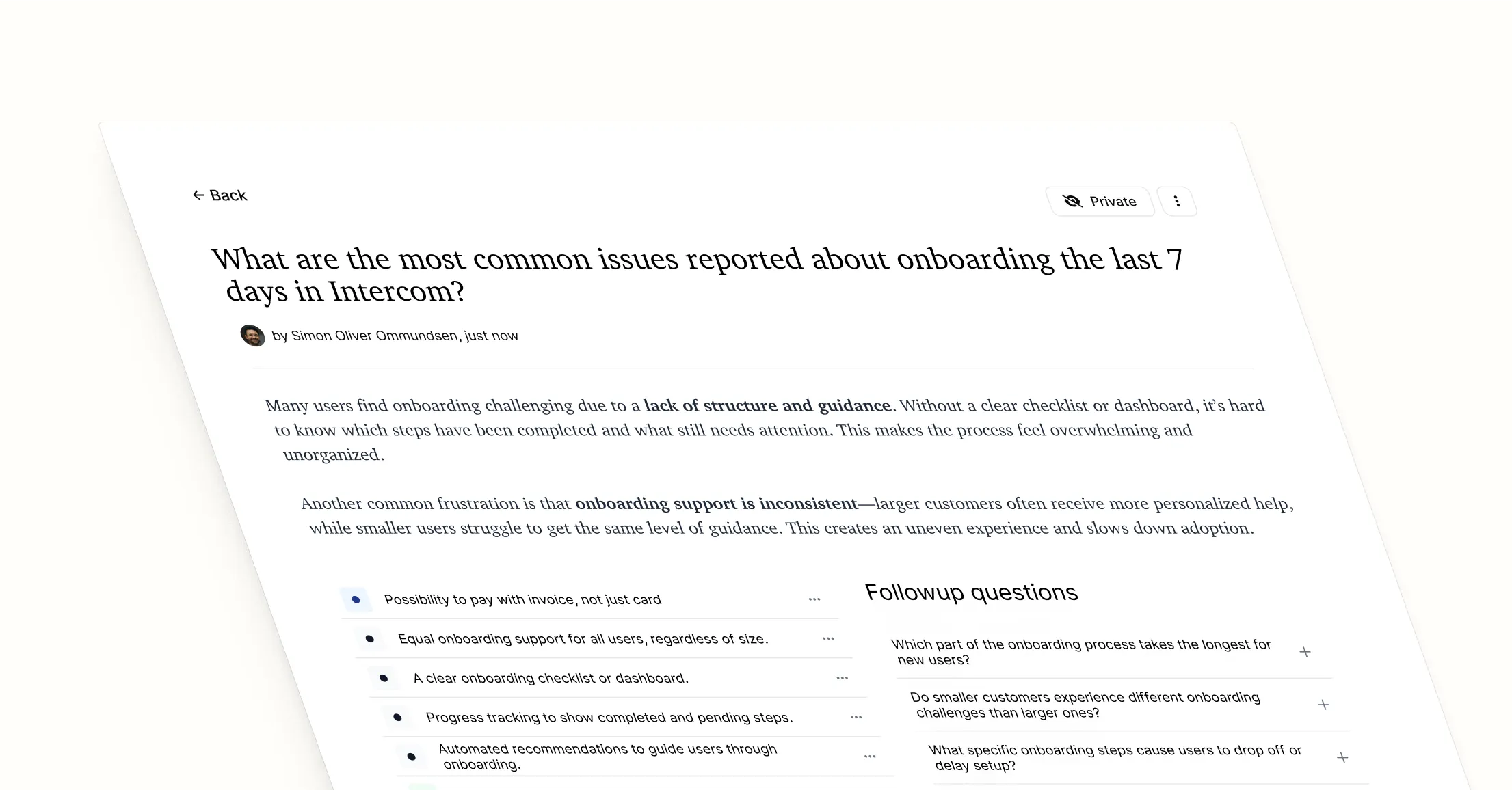 Unlike chat interfaces, threads are designed to be shared with your team.